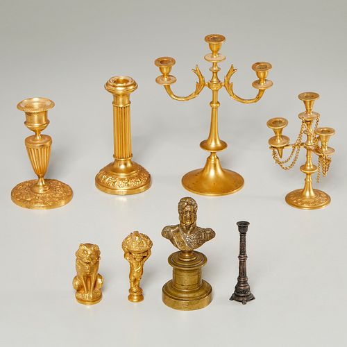 Collection antique gilt bronze miniatures