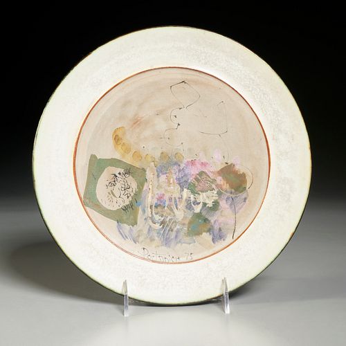 Gilbert Portanier, ceramic plate, 1975