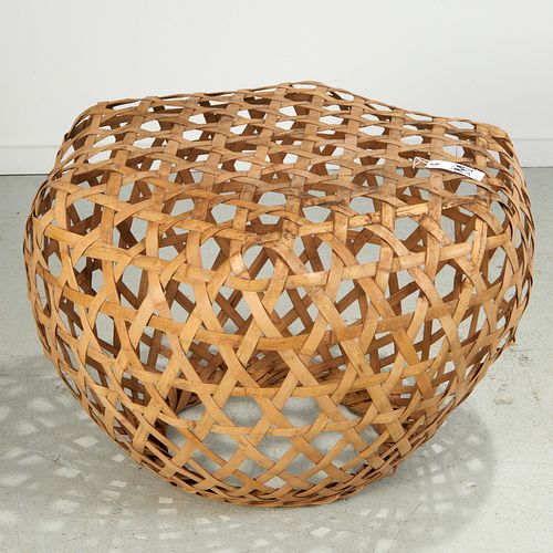 Modernist split bamboo table base or stool