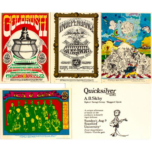 16 Various Quick Silver Messenger Service Concert Handbills