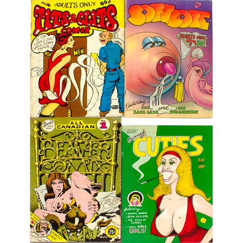 4 Vintage Risque Comics Beaver Turned On etc.