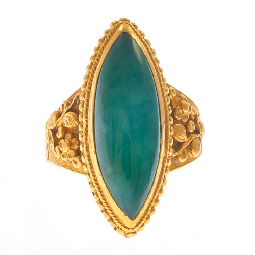 Jade, 22k Yellow Gold Ring
