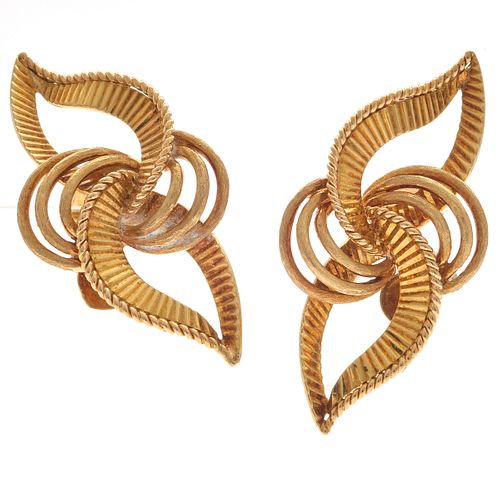 Pair of 18k Yellow Gold Ear Clips