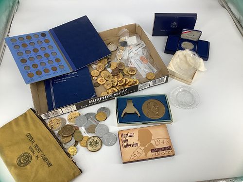 Assorted Coins, Tokens & More