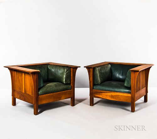 Pair of Stickley by E.J. Audi Armchairs