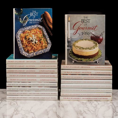Colección The Best of Gourmet. New York: Condé Nast Books / Random House, 1986 - 2002.  Profusamente ilustrados.  Piezas: 19.