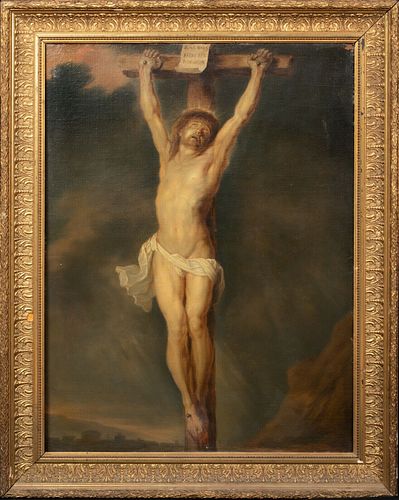 CHRIST ON THE CROSS OIL PAINTING
