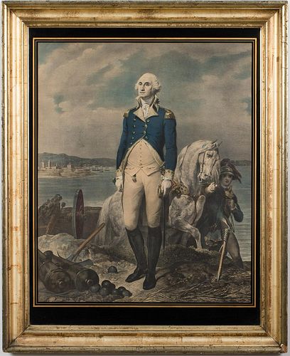 4933204: Leon Cogniet (French, 1794-1880), George Washington,
 Hand Colored Engraving, c. 1839 ES7AO