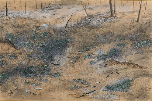 4933207: Paul Stone (GA/MA, 1928-1976), The Burnt and Frozen
 Earth, Watercolor on Paper ES7AL
