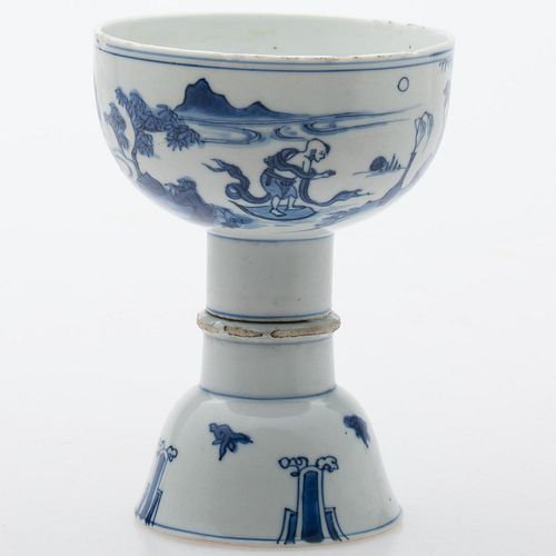 4933240: Chinese Blue and White Footed Cup ES7AC