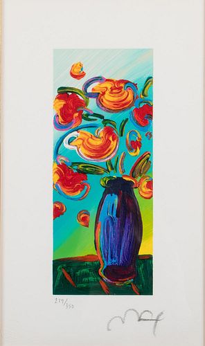 4933285: Peter Max (American, b. 1937), Vase of Flowers, Serigraph, 2010 ES7AL
