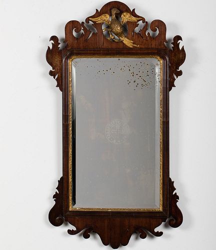 4933298: Chippendale Mahogany and Parcel-Gilt Mirror, 18th Century ES7AJ