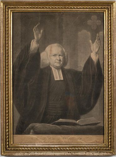 4933346: Two Works: Print of James Edward Oglethorpe and
 a Mezzotint of Reverend George Whitefield ES7AO
