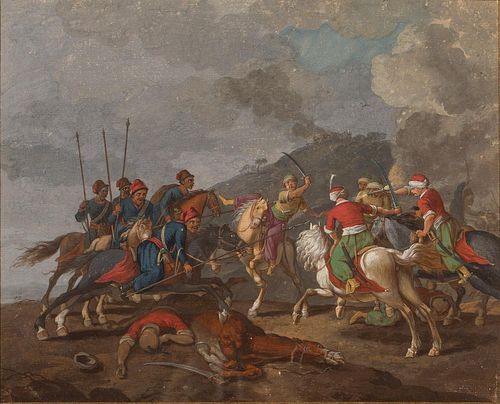 4842486: Franco Prussian War, Gouache on Paper, 19th Century C8BKL