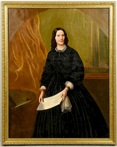 Portrait, possibly Jenny Lind or Fanny Mendelssohn