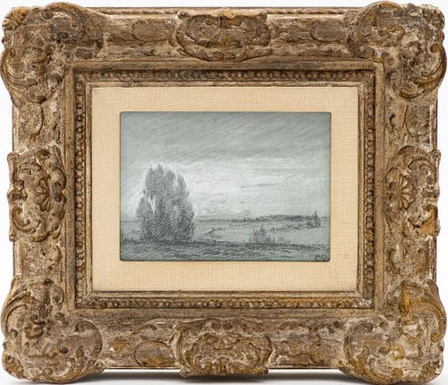 Camille Pissarro 'Paysage' Landscape Drawing
