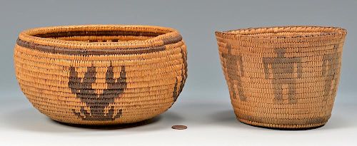 2 Southwest Native American Coiled Baskets