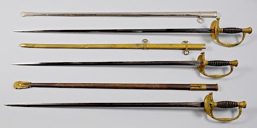 Three (3) Swords, 1 French and 2 American, 19th/early 20th c.