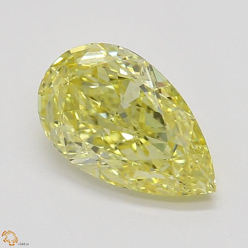 1.03 ct, Natural Fancy Intense Yellow Even Color, VS1, Pear cut Diamond (GIA Graded), Appraised Value: $29,100 