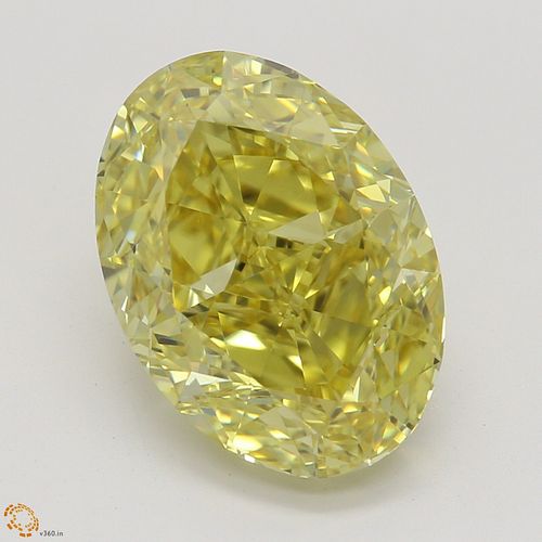 3.56 ct, Natural Fancy Intense Yellow Even Color, VVS2, Oval cut Diamond (GIA Graded), Appraised Value: $210,000 