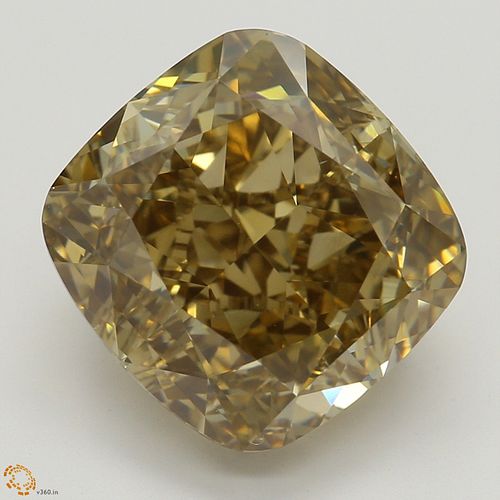 5.01 ct, Natural Fancy Dark Yellowish Brown Even Color, VS1, Cushion cut Diamond (GIA Graded), Appraised Value: $105,600 