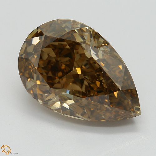 5.51 ct, Natural Fancy Dark Orange Brown Even Color, VS2, Pear cut Diamond (GIA Graded), Appraised Value: $100,200 