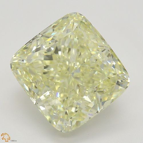 4.06 ct, Natural Fancy Light Yellow Even Color, VS2, Cushion cut Diamond (GIA Graded), Appraised Value: $83,200 