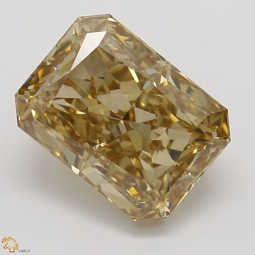 1.80 ct, Natural Fancy Yellow Brown Even Color, VVS1, Type IIa Radiant cut Diamond (GIA Graded), Appraised Value: $28,400 