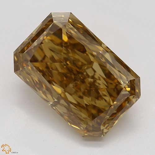 2.32 ct, Natural Fancy Deep Brown Yellow Even Color, VVS1, Radiant cut Diamond (GIA Graded), Appraised Value: $32,200 