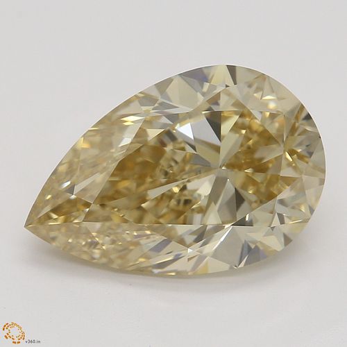 3.01 ct, Natural Fancy Yellow Brown Even Color, VS2, Type IIa Pear cut Diamond (GIA Graded), Appraised Value: $61,600 