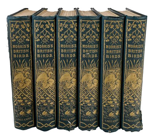 Six Volumes Morris's British Birds 