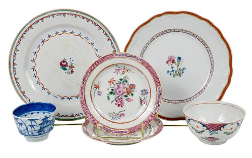 Six Pieces of Chinese Export Porcelain