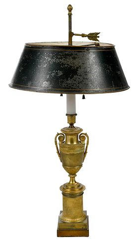 Empire Style Gilt Bronze Bouillotte Lamp