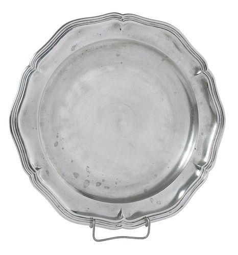 Large Round Italian Silver Dish