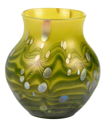 Loetz Attributed Iridescent Glass Vase