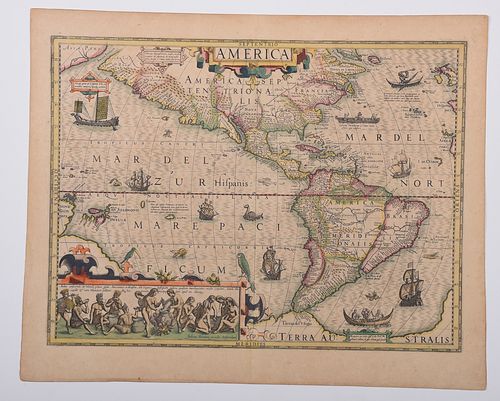 Jansson and Hondius - Two Maps of the Americas