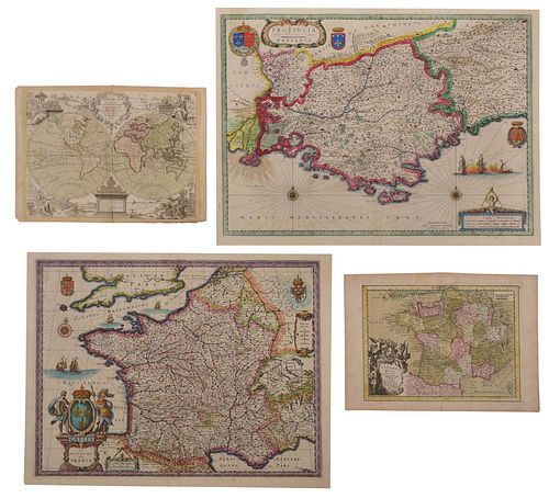 Blaeu, Le Rouge - Three Maps of France, One World Map