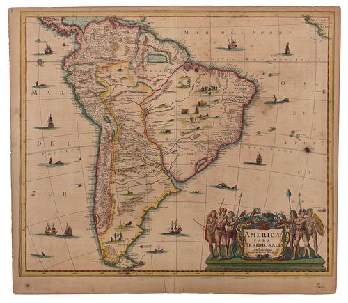 Hondius - Americae Pars Meridionalis, Map