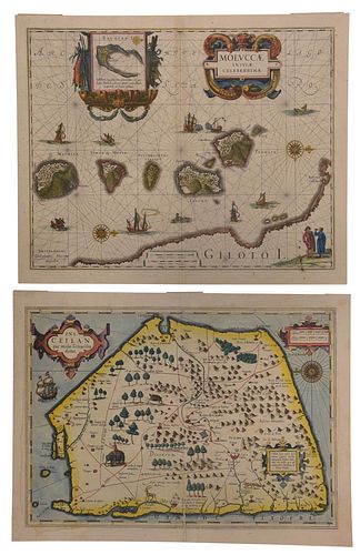 Hondius and Blaeu - Two Maps of Southeast Asia