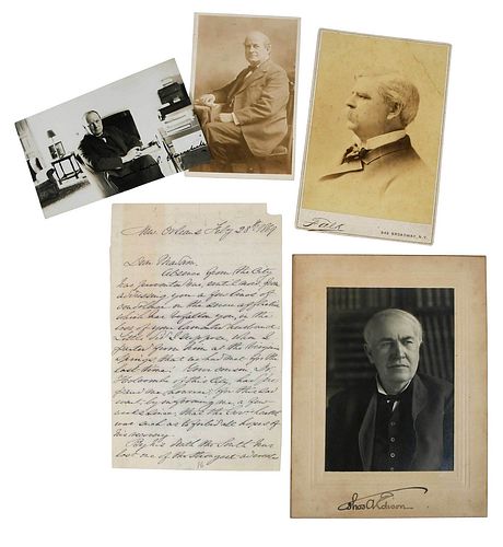 Group of Signed Portraits, Letters
