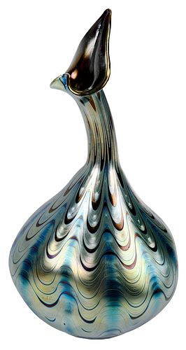 Loetz Attributed Iridescent Glass Sprinkler Vase