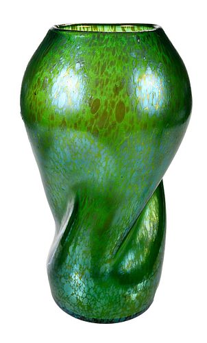 Loetz Attributed Twisted Art Glass Vase