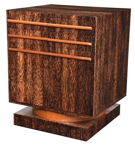 French Art Deco Palmwood Bar Cabinet