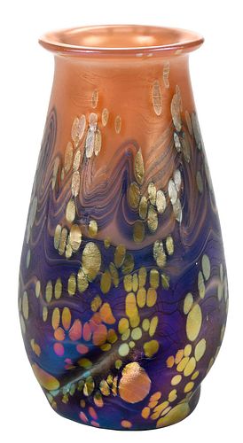 Loetz Attributed Iridescent Twisted Vase