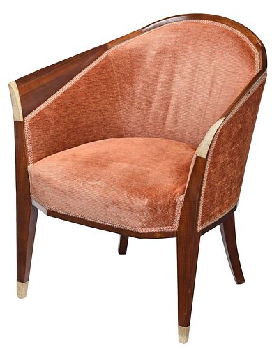 French Art Deco Beechwood and Shagreen Armchair