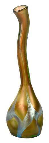 Loetz Attributed "Gooseneck" Glass Vase