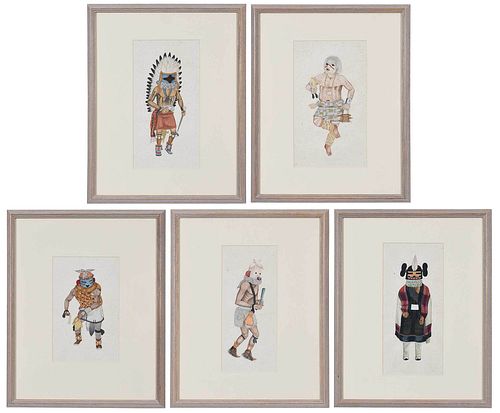 Five Kachina Paintings