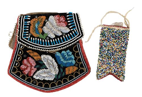 Two Beaded Pouches