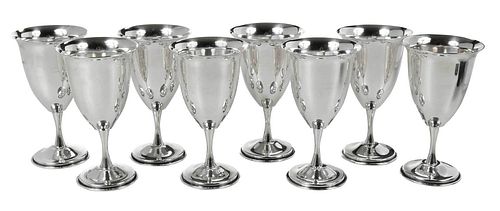 Set of Eight Tane Sterling Goblets