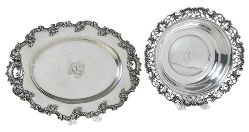 Sterling Tray and Bowl